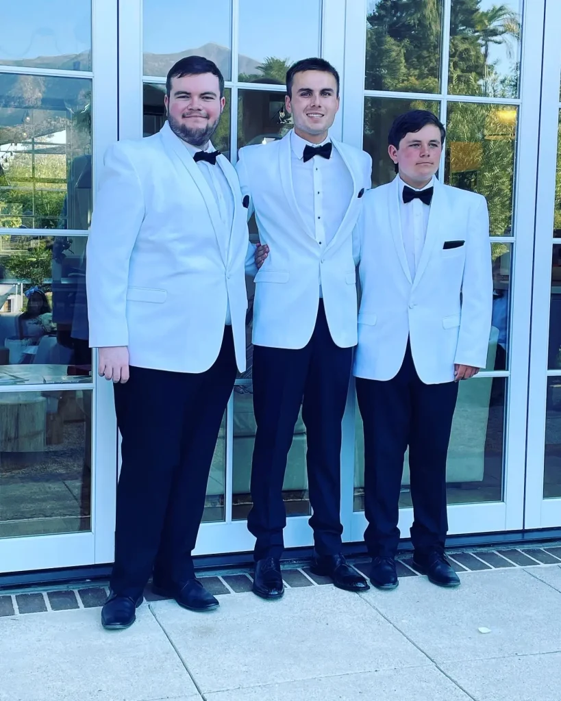 Nick Hawley, Jake Hawley, Ty Hawley (14); Jakes’ wedding; Santa Barbara; September 2021